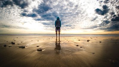 Man on beach Man on beach